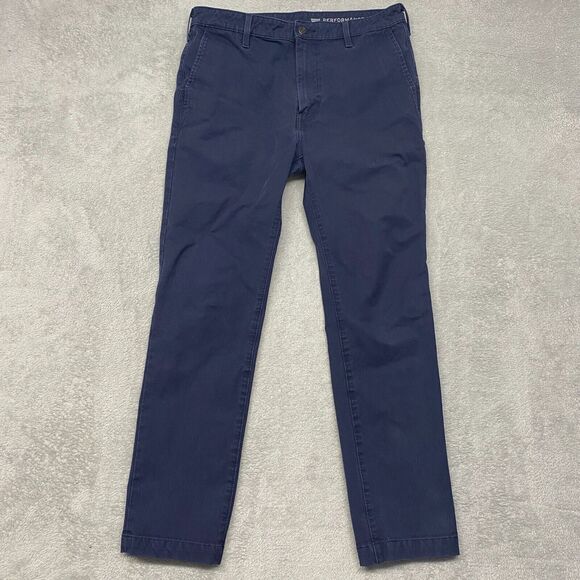 Levis Pants Mens 34x32 Blue Performance Stretch Comfort Mid Rise Straight Leg - Picture 1 of 14